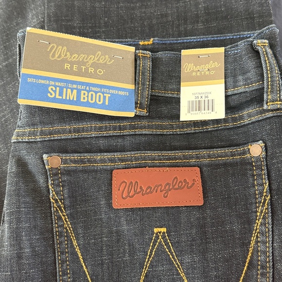 Wrangler Retro Slim Boot Blue Jeans Mens 32x32 - Picture 6 of 7